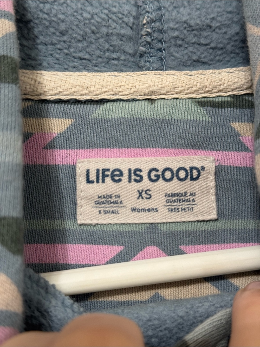 Life Is Good Women's XS Southwestern Geometric Print Hooded Sweatshirt - Picture 3 of 4